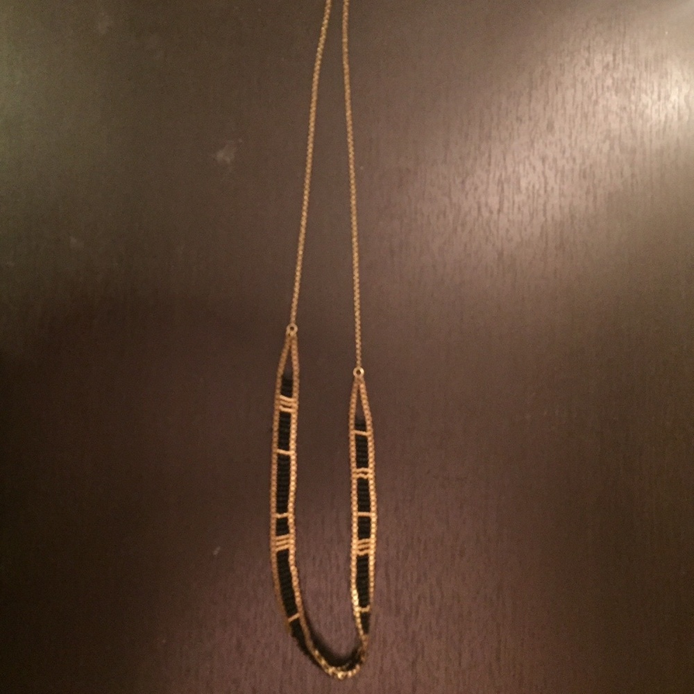Madewell Gold and Black Beads Necklace